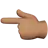 Backhand Index Pointing Left: Medium Skin Tone