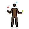 Person Juggling: Dark Skin Tone Emoji 🤹🏿 image - OpenMoji style