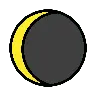 वानिंग क्रिसेंट मून सिंबल Emoji 🌘 image - OpenMoji style