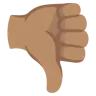 Thumbs Down: Medium Skin Tone Emoji 👎🏽 image - Google Noto Color style