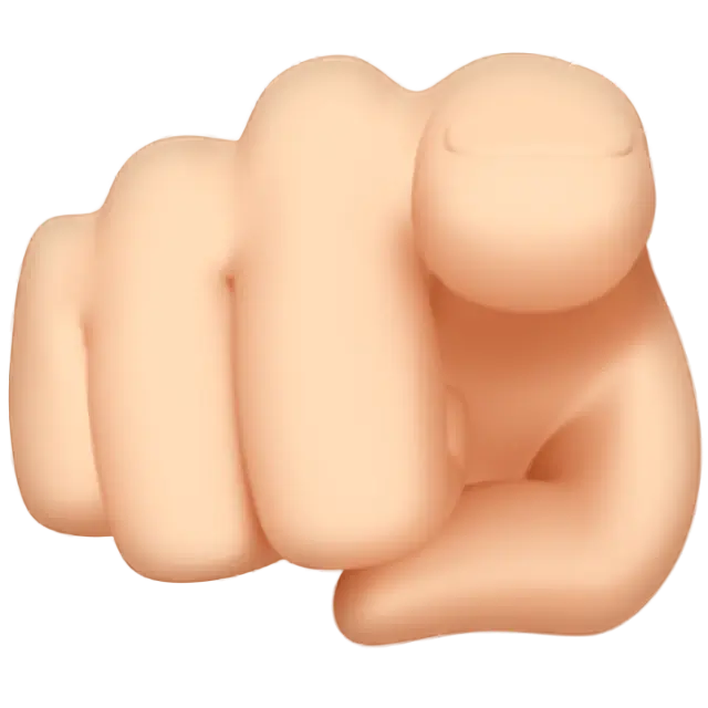 Index Pointing At The Viewer: Light Skin Tone