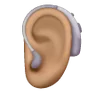 Ear With Hearing Aid: Medium Skin Tone Emoji 🦻🏽 image - Samsung style