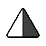 Up-Pointing Triangle with Right Half Black ◮ image - OpenMoji style