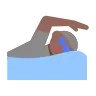 Person Swimming: Medium-Dark Skin Tone Emoji 🏊🏾 image - Tossface style