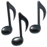 Emoji Più note musicali 🎶 image - Apple style