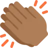 Clapping Hands: Medium-Dark Skin Tone Emoji 👏🏾 image - Twitter / X (Twemoji) style