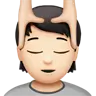 Person Getting Massage: Light Skin Tone Emoji 💆🏻 image - Apple style