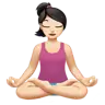 Woman In Lotus Position: Light Skin Tone Emoji 🧘🏻‍♀️ image - Apple style