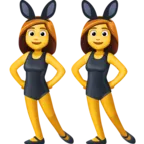 Эмодзи Женщина с кроличьими ушами 👯 image - Facebook Meta style