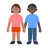 Woman And Man Holding Hands: Medium Skin Tone, Dark Skin Tone