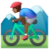 Man Mountain Biking: Medium-Dark Skin Tone Emoji 🚵🏾‍♂️ image - Samsung style