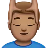 Man Getting Massage: Medium Skin Tone Emoji 💆🏽‍♂️ image - Apple style