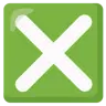 Cross Mark Button Emoji ❎ image - Google Noto Color style