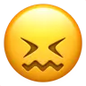 ใบหน้าที่สับสน Emoji 😖 image - Apple style