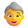 Vieille femme Emoji 👵 image - Microsoft 3D Fluent style