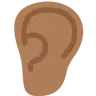 Ear: Medium-Dark Skin Tone Emoji 👂🏾 image - Twitter / X (Twemoji) style