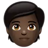 Person: Dark Skin Tone Emoji 🧑🏿 image - WhatsApp style