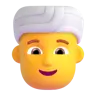 Emoji Uomo con turbante 👳 image - Microsoft 3D Fluent style