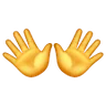 Znak otwartych rąk Emoji 👐 image - Samsung style
