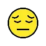 Pensive Face Emoji 😔 image - OpenMoji style