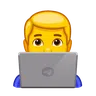 Man Technologist Emoji 👨‍💻 image - Telegram style