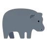 Nilpferd Emoji 🦛 image - Tossface style