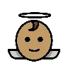 Baby Angel: Medium Skin Tone Emoji 👼🏽 image - OpenMoji style