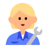 Mechanic: Medium-Light Skin Tone Emoji 🧑🏼‍🔧 image - Tossface style