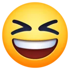 Grinning Squinting Face Emoji 😆 image - Facebook Meta style