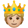 Person With Crown: Medium-Light Skin Tone Emoji 🫅🏼 image - Samsung style