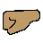 Left-Facing Fist: Medium Skin Tone