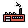 Fabrik Emoji 🏭 image - OpenMoji style