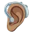Ear With Hearing Aid: Medium Skin Tone