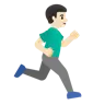 Man Running Facing Right: Light Skin Tone Emoji 🏃🏻‍♂️‍➡️ image - Google Noto Color style
