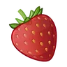 Truskawka Emoji 🍓 image - Telegram style