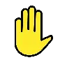 Raised Hand Emoji ✋ image - OpenMoji style