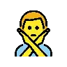 Man Gesturing No Emoji 🙅‍♂️ image - OpenMoji style