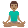 Man In Lotus Position: Medium Skin Tone Emoji 🧘🏽‍♂️ image - Google Noto Color style
