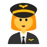 Woman Pilot Emoji 👩‍✈️ image - Tossface style