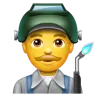 Man Factory Worker Emoji 👨‍🏭 image - WhatsApp style