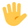 Hand With Fingers Splayed Emoji 🖐 image - Tossface style