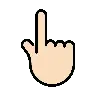 Backhand Index Pointing Up: Light Skin Tone Emoji 👆🏻 image - OpenMoji style