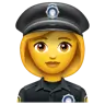 Woman Police Officer Emoji 👮‍♀️ image - WhatsApp style