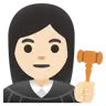 Woman Judge: Light Skin Tone Emoji 👩🏻‍⚖️ image - Google Noto Color style