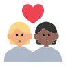 Couple With Heart: Person, Person, Medium-Light Skin Tone, Medium-Dark Skin Tone Emoji 🧑🏼‍❤️‍🧑🏾 image - Tossface style