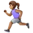 Woman Running: Medium Skin Tone