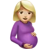 Pregnant Woman: Medium-Light Skin Tone Emoji 🤰🏼 image - Apple style