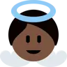 Baby Angel: Dark Skin Tone Emoji 👼🏿 image - Twitter / X (Twemoji) style