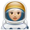Woman Astronaut: Medium-Light Skin Tone Emoji 👩🏼‍🚀 image - WhatsApp style