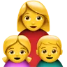 Family: Woman, Girl, Boy Emoji 👩‍👧‍👦 image - Apple style